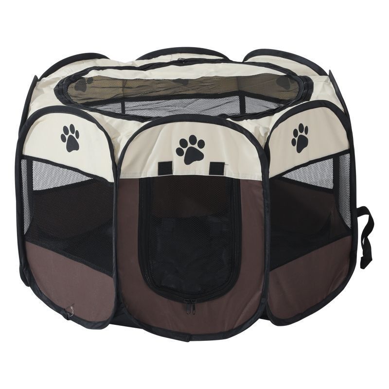 Octagon Pet Fence Pet Tent Oxford Buneng Foldable Dog Cage Dog Pussy Delivery Room Dog House Cat House