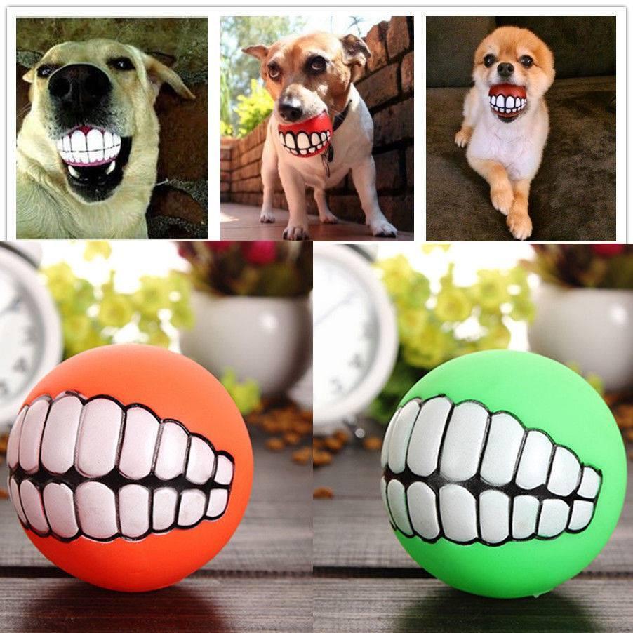 Squeaky Teeth Ball Toy