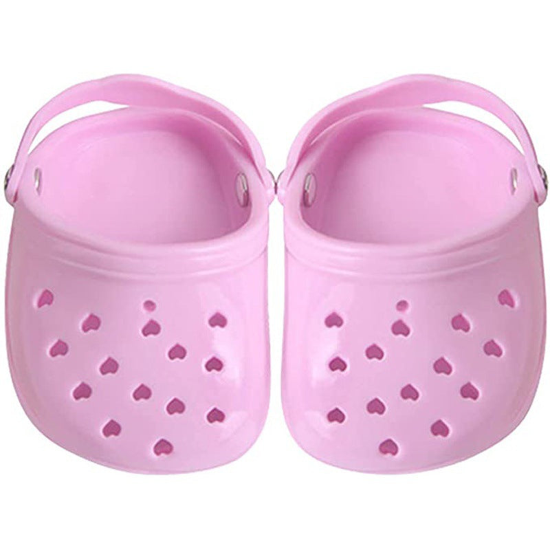 Heart Shaped Pet Dog Hole Shoes Silica Gel Wear-Resistant Breathable Slippers Dog Sandals Pet Decorations