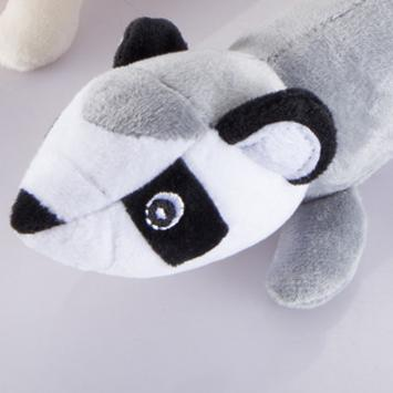 Interactive Squeaky Racoon Chew Toy