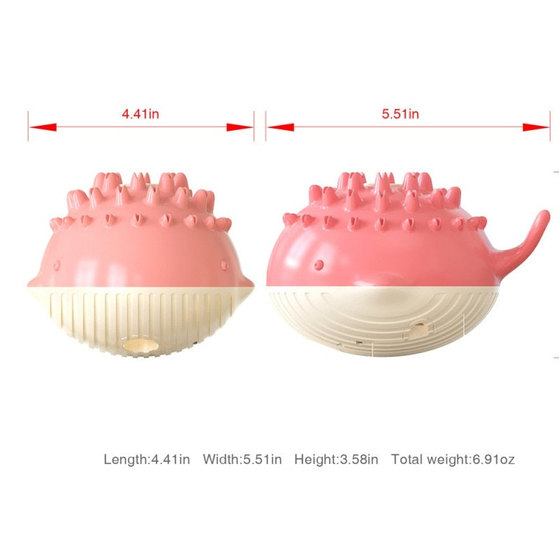 Puffer Fish Shaped Water Jet Teeth Cleaning Toy