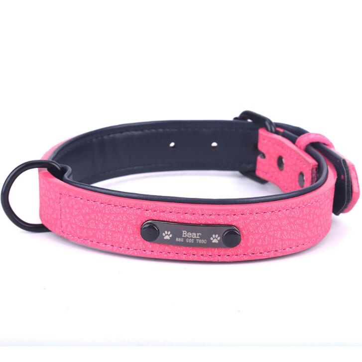 Adjustable Personalized Leather Collar