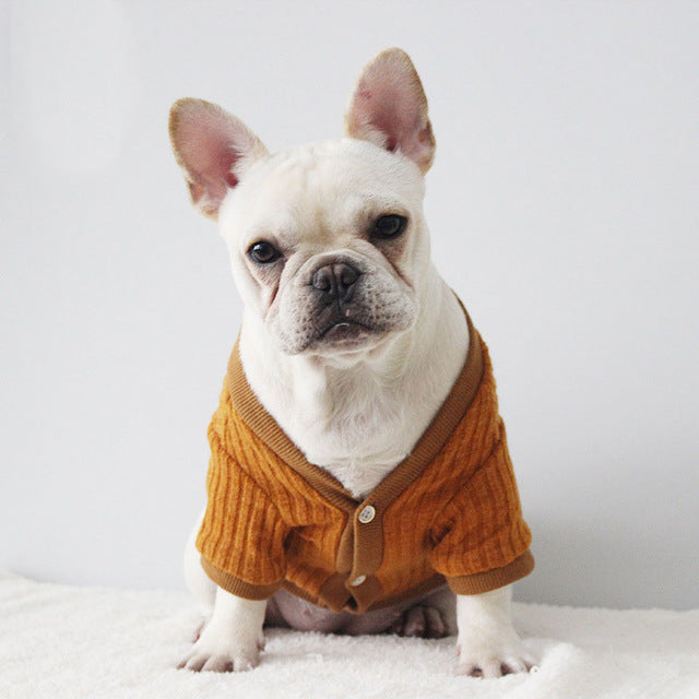 Sweater Summer Dog Clothes Comfortable Cardigan