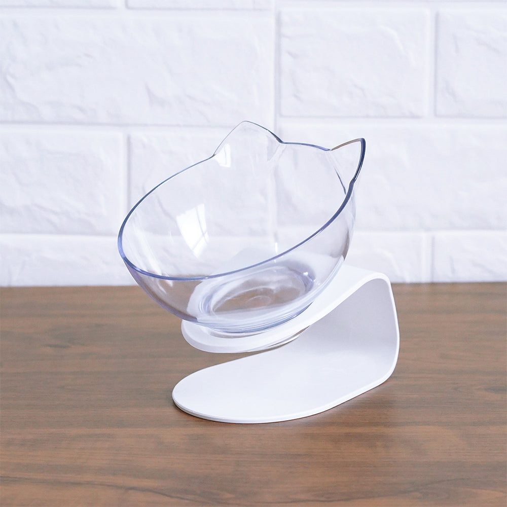 Transparent and Black Pair Cat Feeder