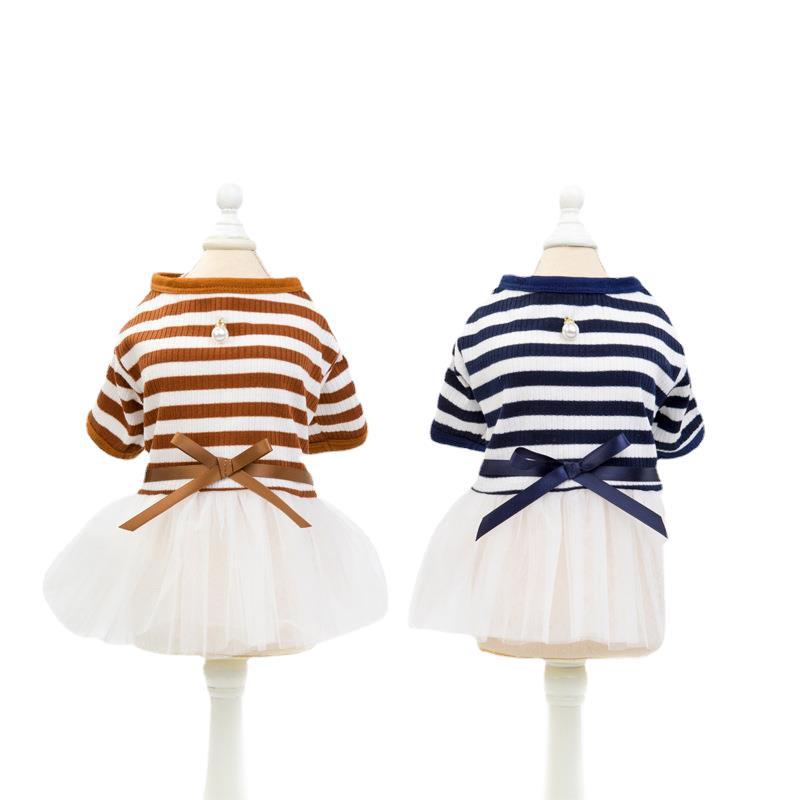 Stripe Aesthetic Plain Skirt Dress