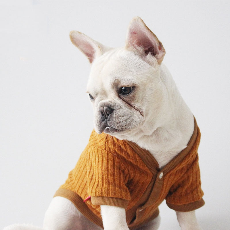 Sweater Summer Dog Clothes Comfortable Cardigan