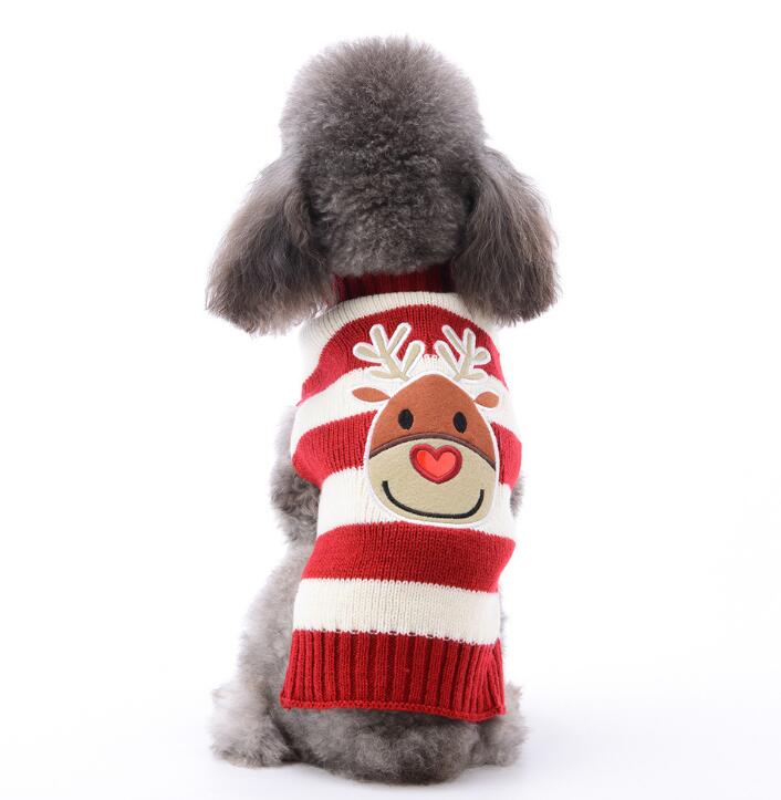 Christmas Striped Dog Shirt in Stripe Style