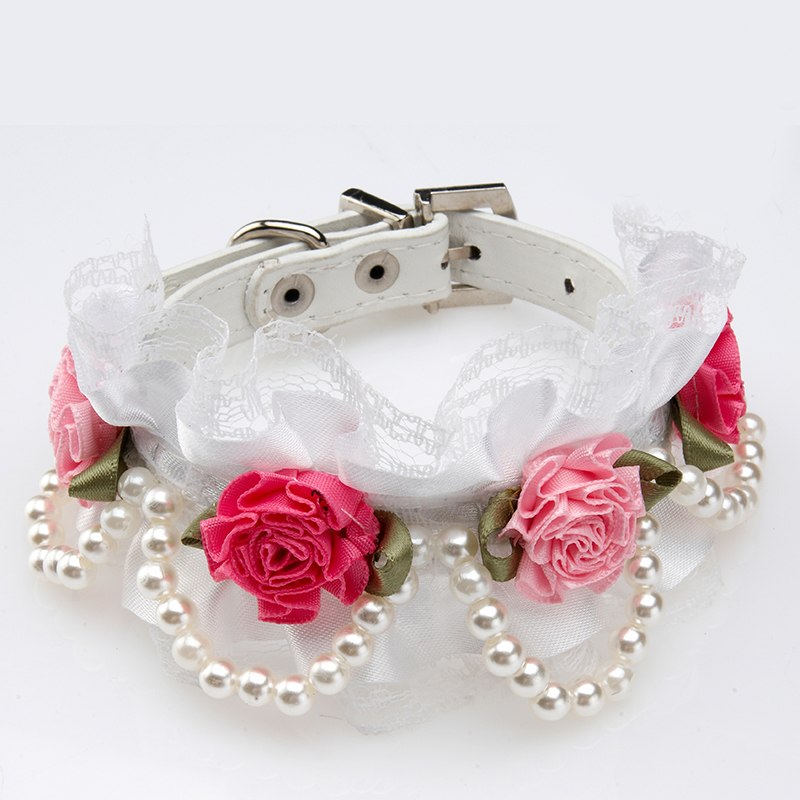 Goth Floral Buckle Collar