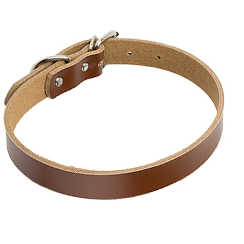 Simple Plain Leather Collar