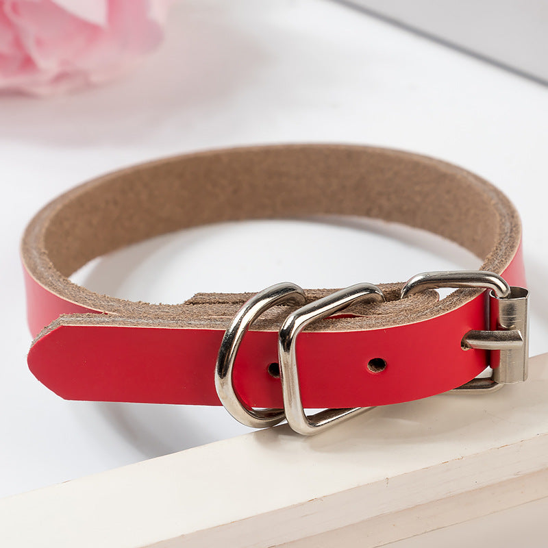 Simple Plain Leather Collar