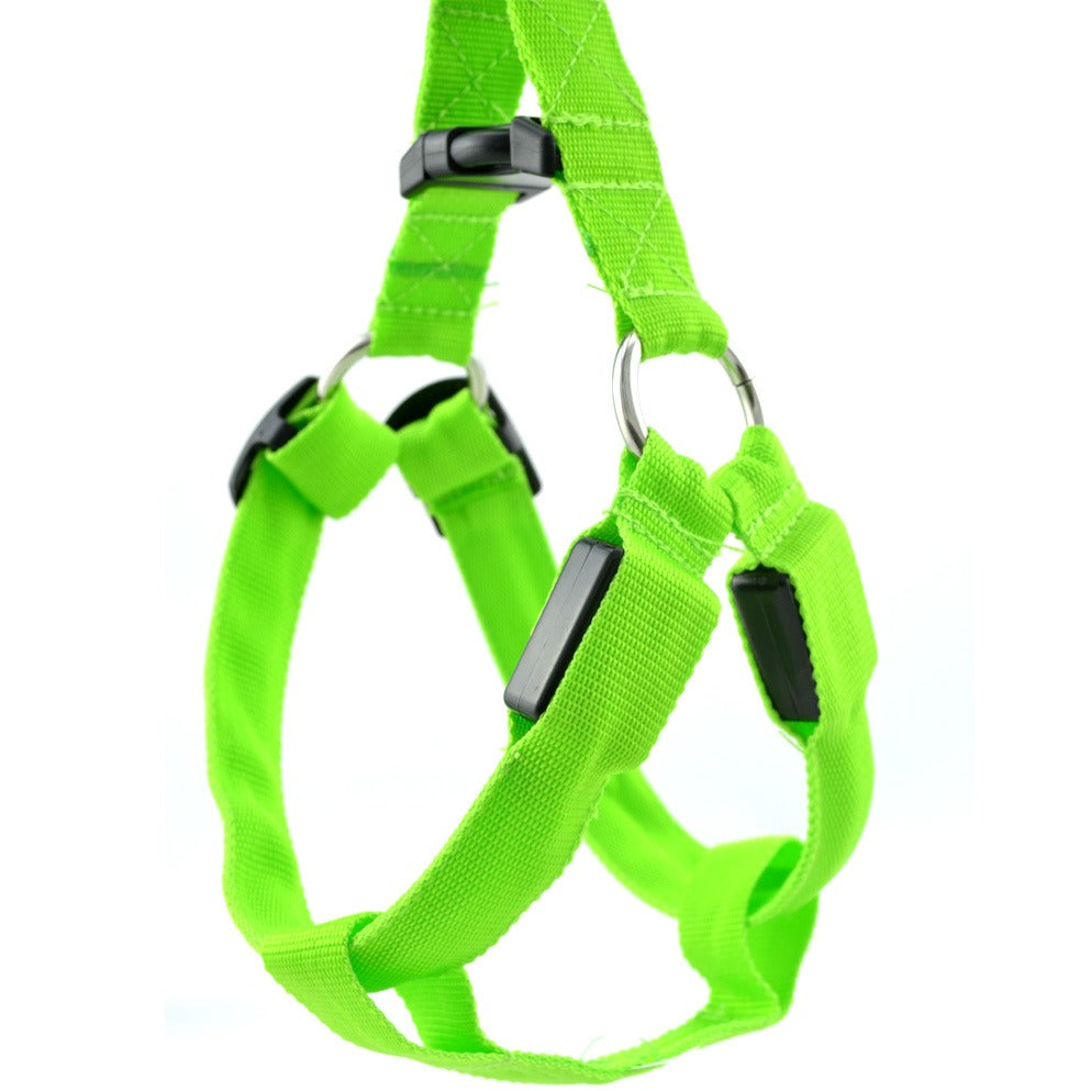 Rechargeable Led Luminescent Chest Strap for Dogs