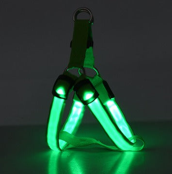 Rechargeable Led Luminescent Chest Strap for Dogs