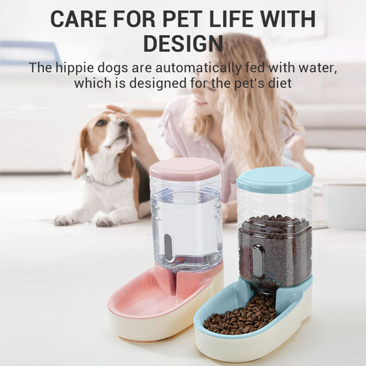 Pet Automatic Food Dispenser with Feeding Bowl