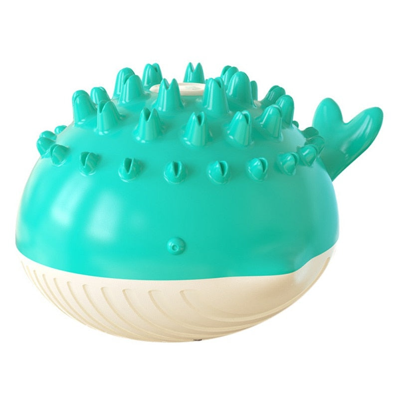 Puffer Fish Shaped Water Jet Teeth Cleaning Toy