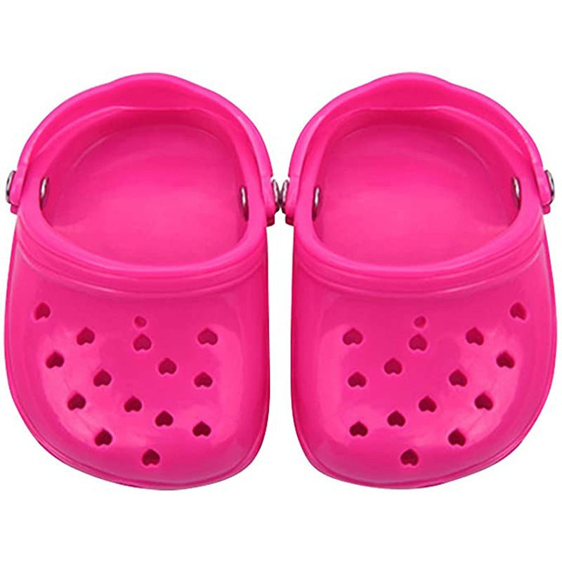 Heart Shaped Pet Dog Hole Shoes Silica Gel Wear-Resistant Breathable Slippers Dog Sandals Pet Decorations