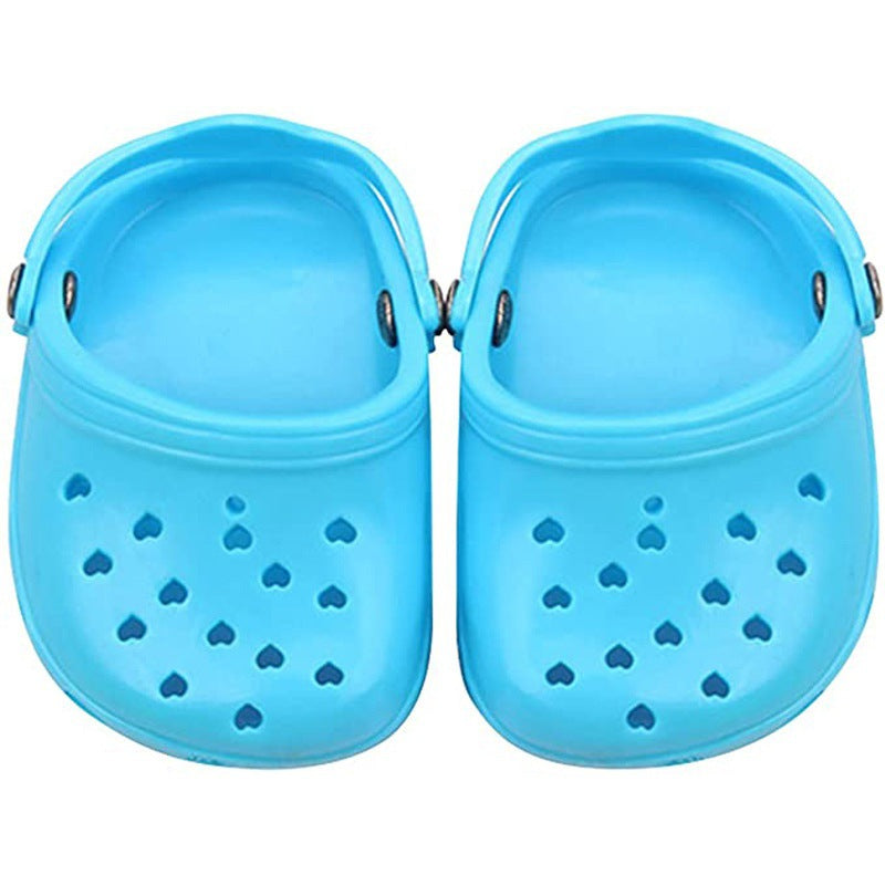 Heart Shaped Pet Dog Hole Shoes Silica Gel Wear-Resistant Breathable Slippers Dog Sandals Pet Decorations