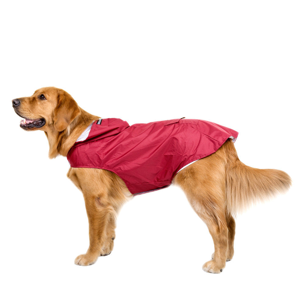 Super Waterproof Hooded Dog Raincoat