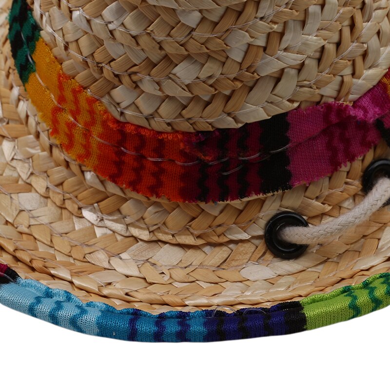 Mexican Hat Pet Buckle Multicolor Straw