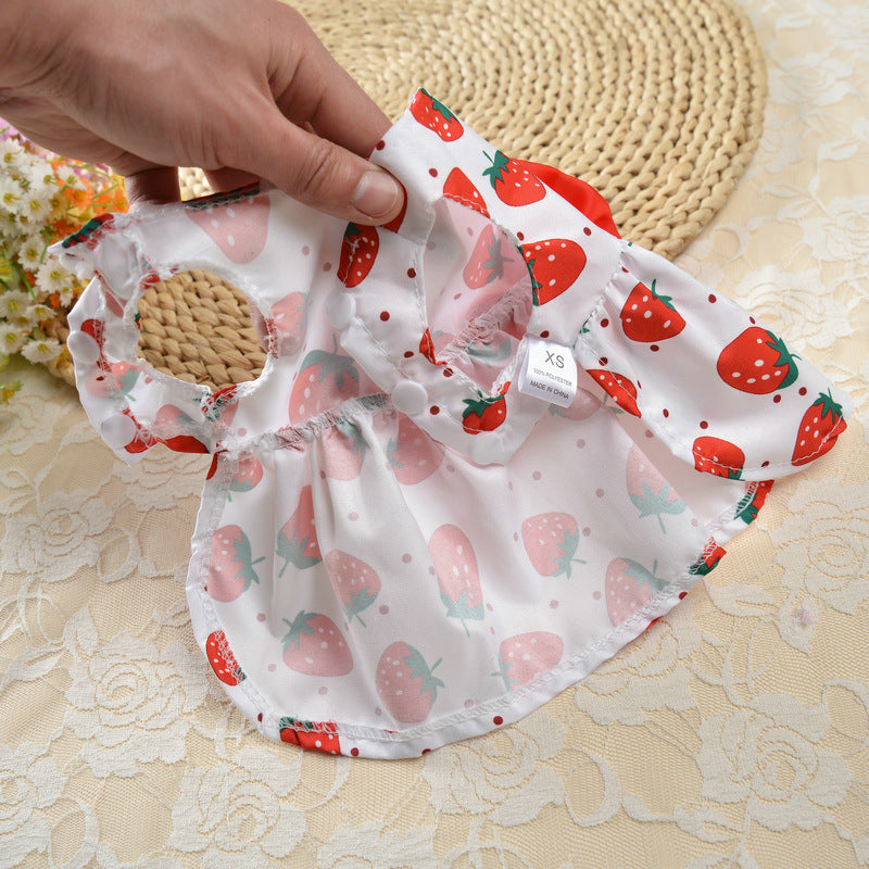 Skirt Ribbon Floral Dress for Cats and Dogs