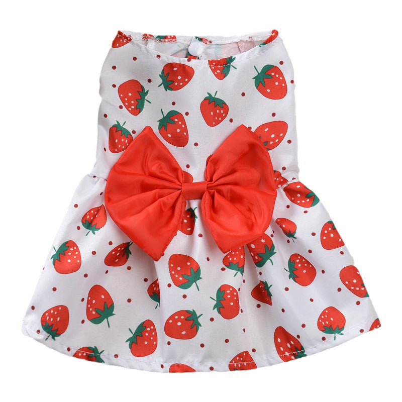 Skirt Ribbon Floral Dress for Cats and Dogs