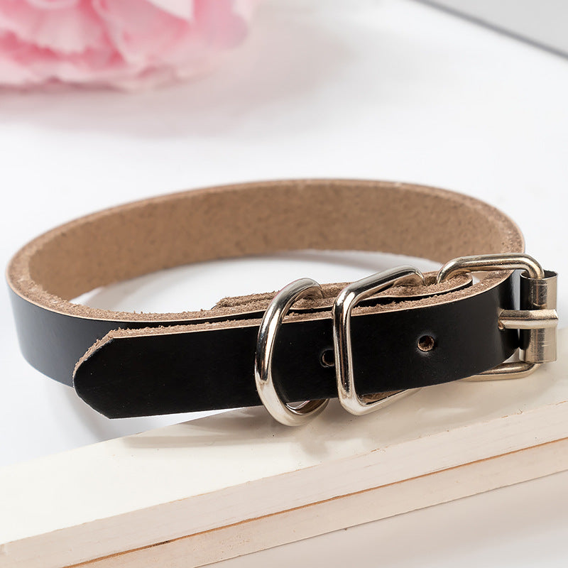 Simple Plain Leather Collar