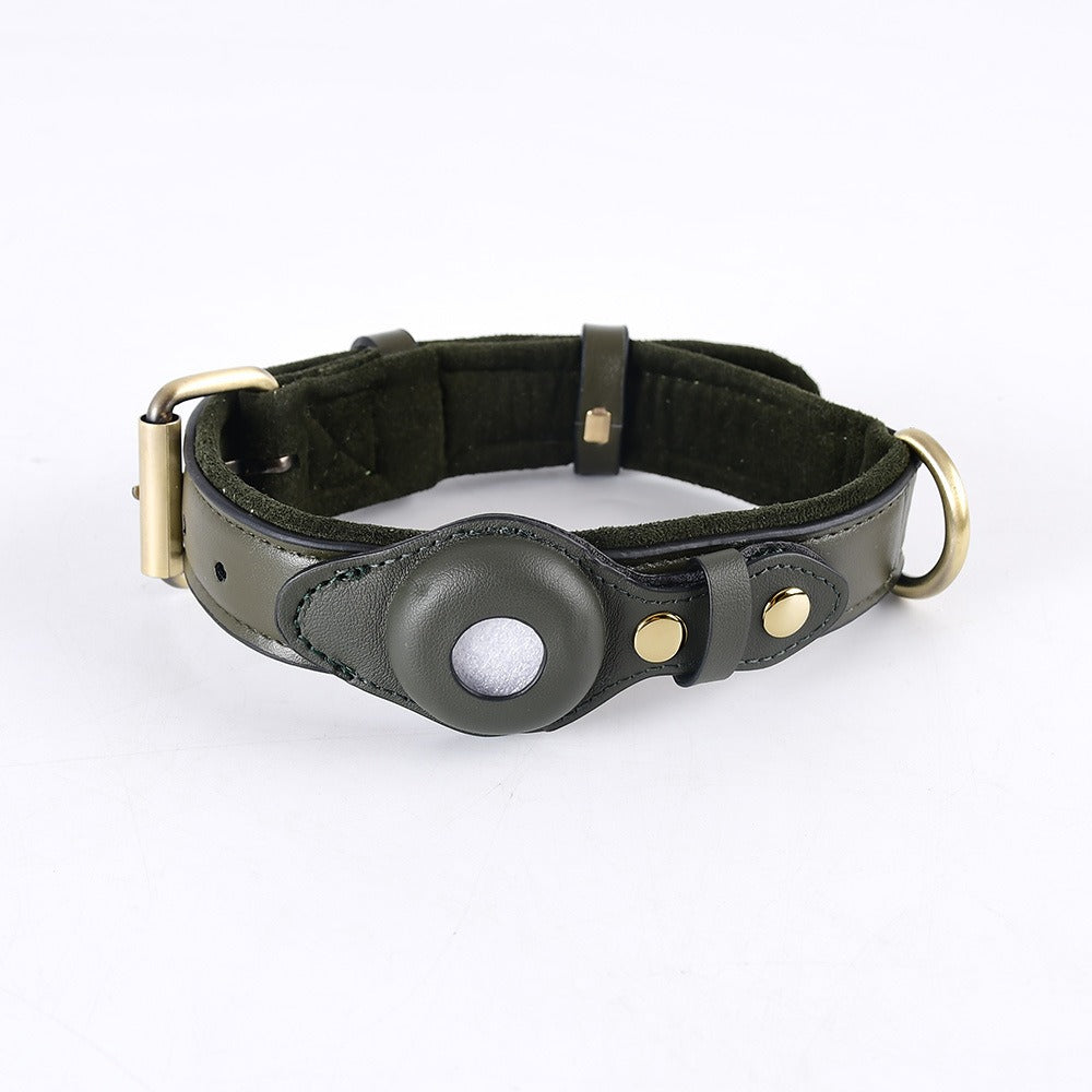 Soft Leather Airtag Collar