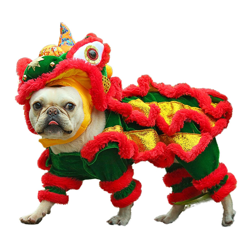 Chinese Lion Dance Dog Costume for New Year