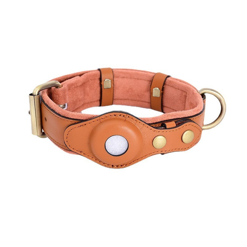 Soft Leather Airtag Collar