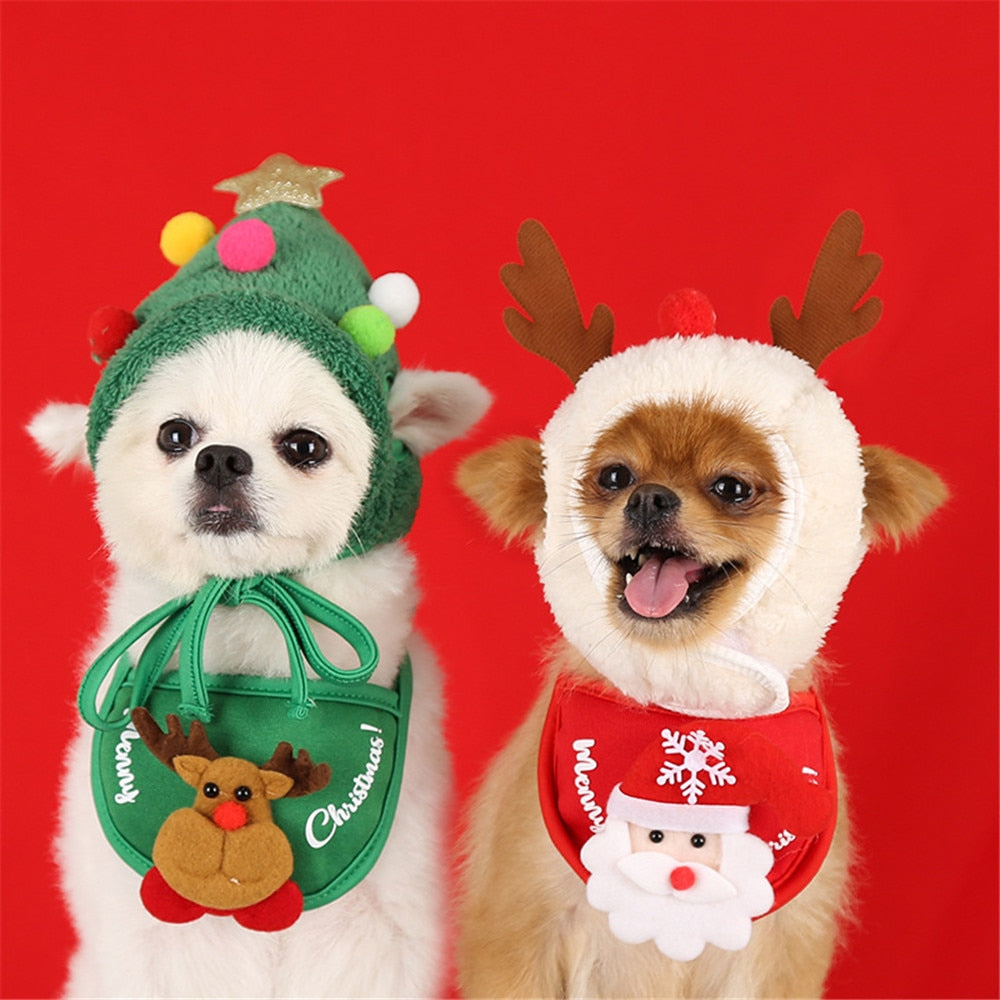 Santa Hat Bandana Scarf Anti-Saliva