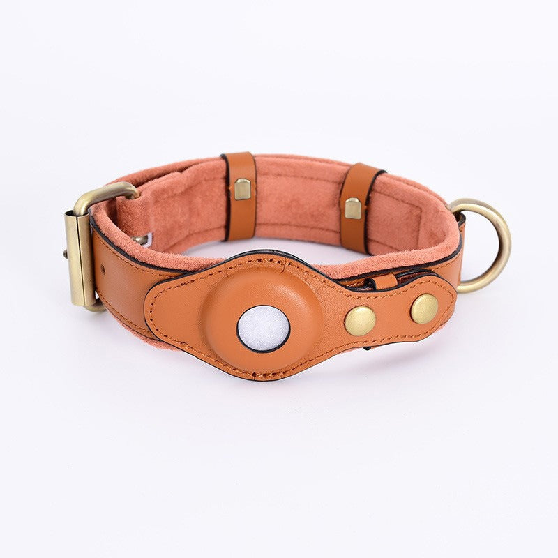 Soft Leather Airtag Collar