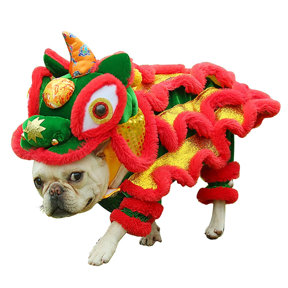 Chinese Lion Dance Dog Costume for New Year