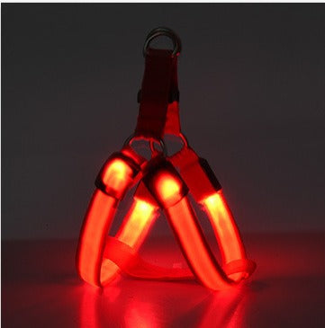 Rechargeable Led Luminescent Chest Strap for Dogs