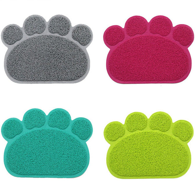 Paw Print Dog Cat Litter Mat