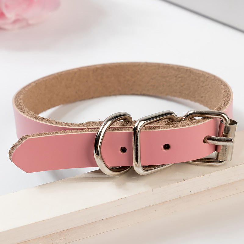 Simple Plain Leather Collar