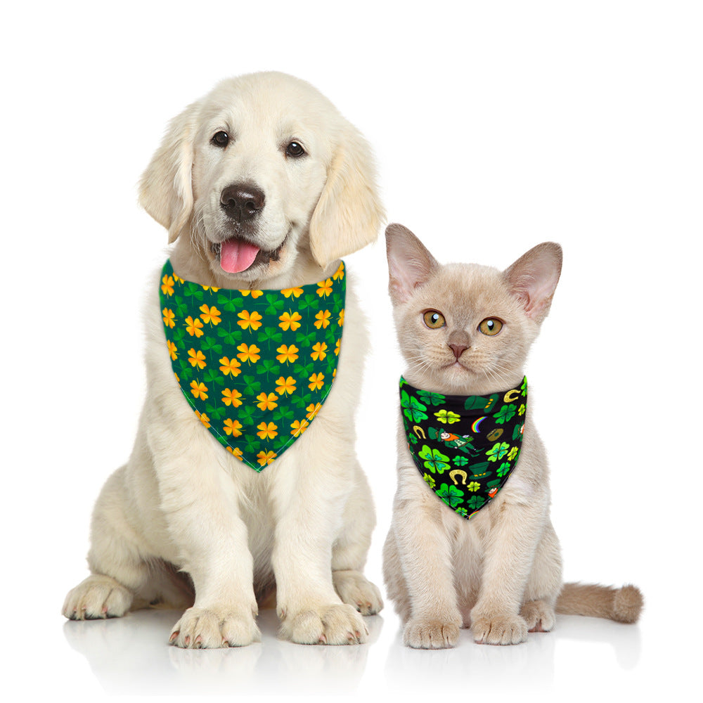 Clover Triangular Scarf Bandana for cats and dogs