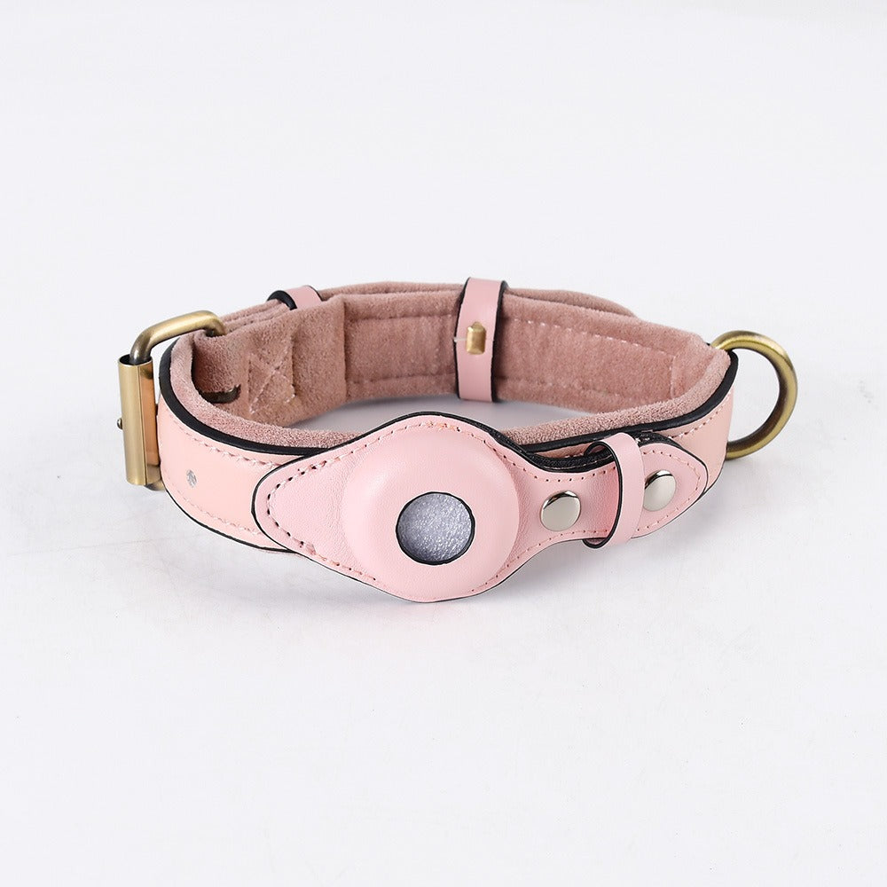 Soft Leather Airtag Collar