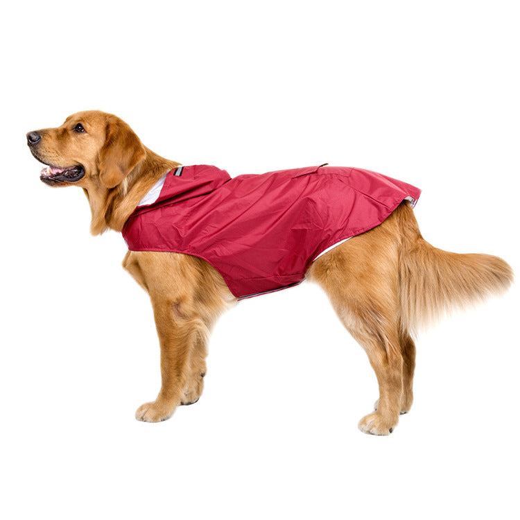 Super Waterproof Hooded Dog Raincoat