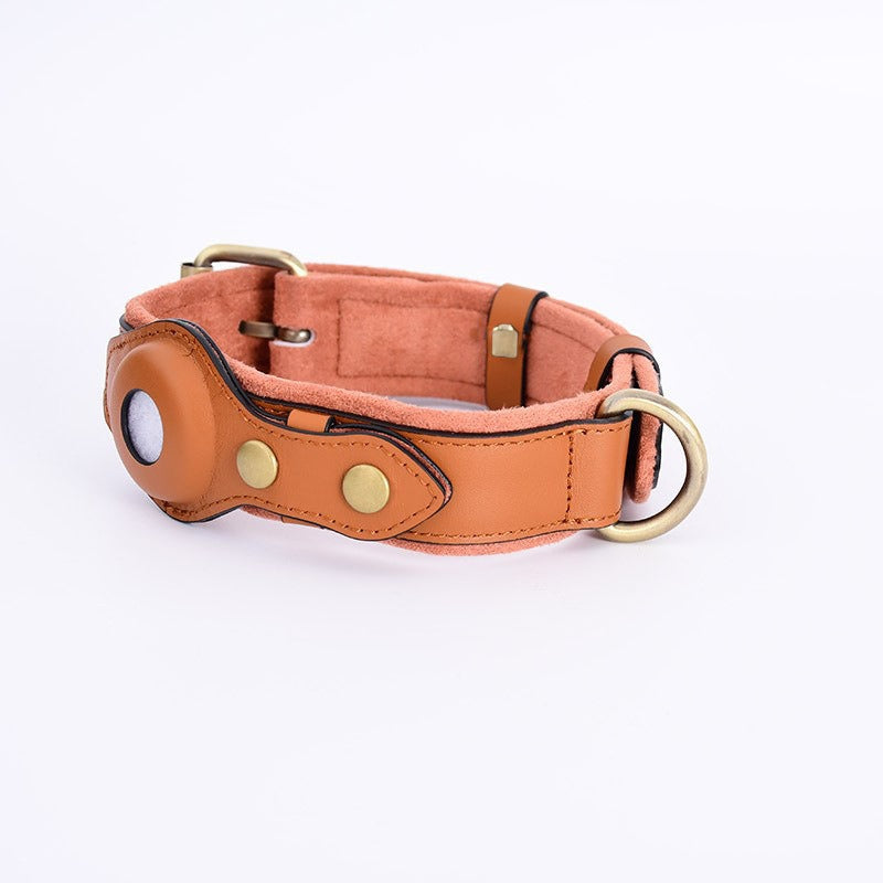 Soft Leather Airtag Collar