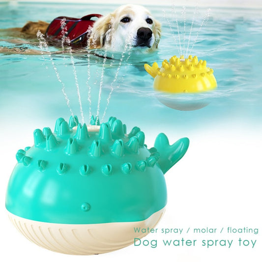 Puffer Fish Shaped Water Jet Teeth Cleaning Toy