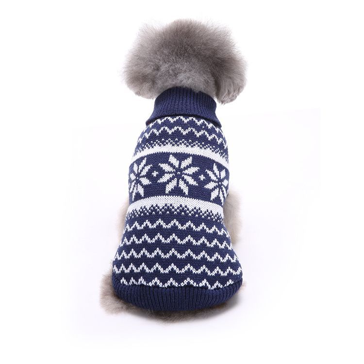 Winter New Pet Clothes Snowflake Wave Sweater Dog Warm Winter Clothes