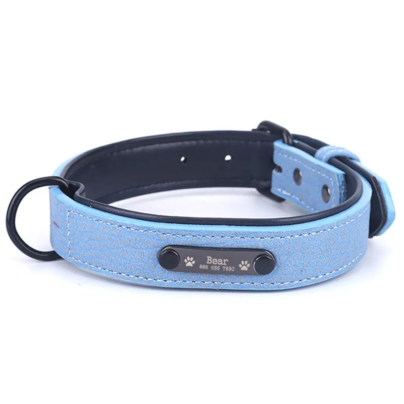 Adjustable Personalized Leather Collar