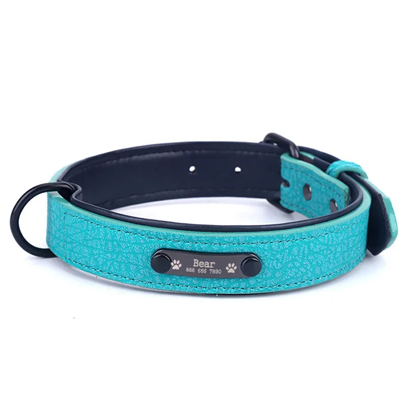 Adjustable Personalized Leather Collar