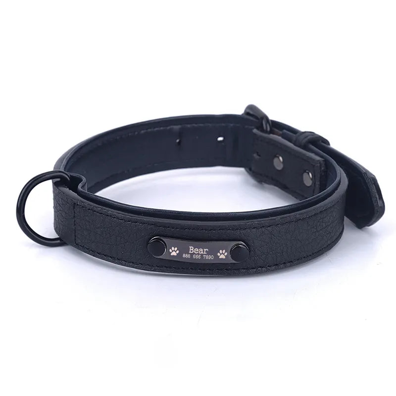 Adjustable Personalized Leather Collar