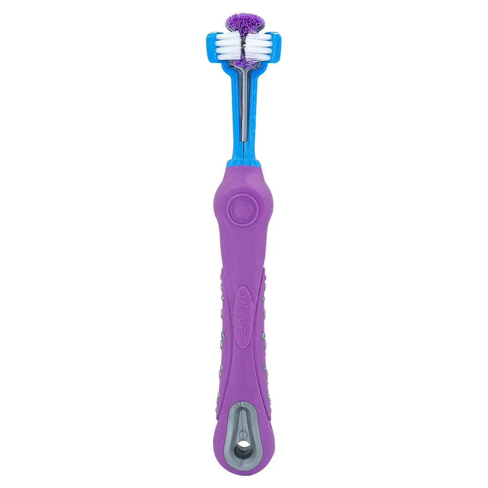 Three-Sided Rubber Toothbrush