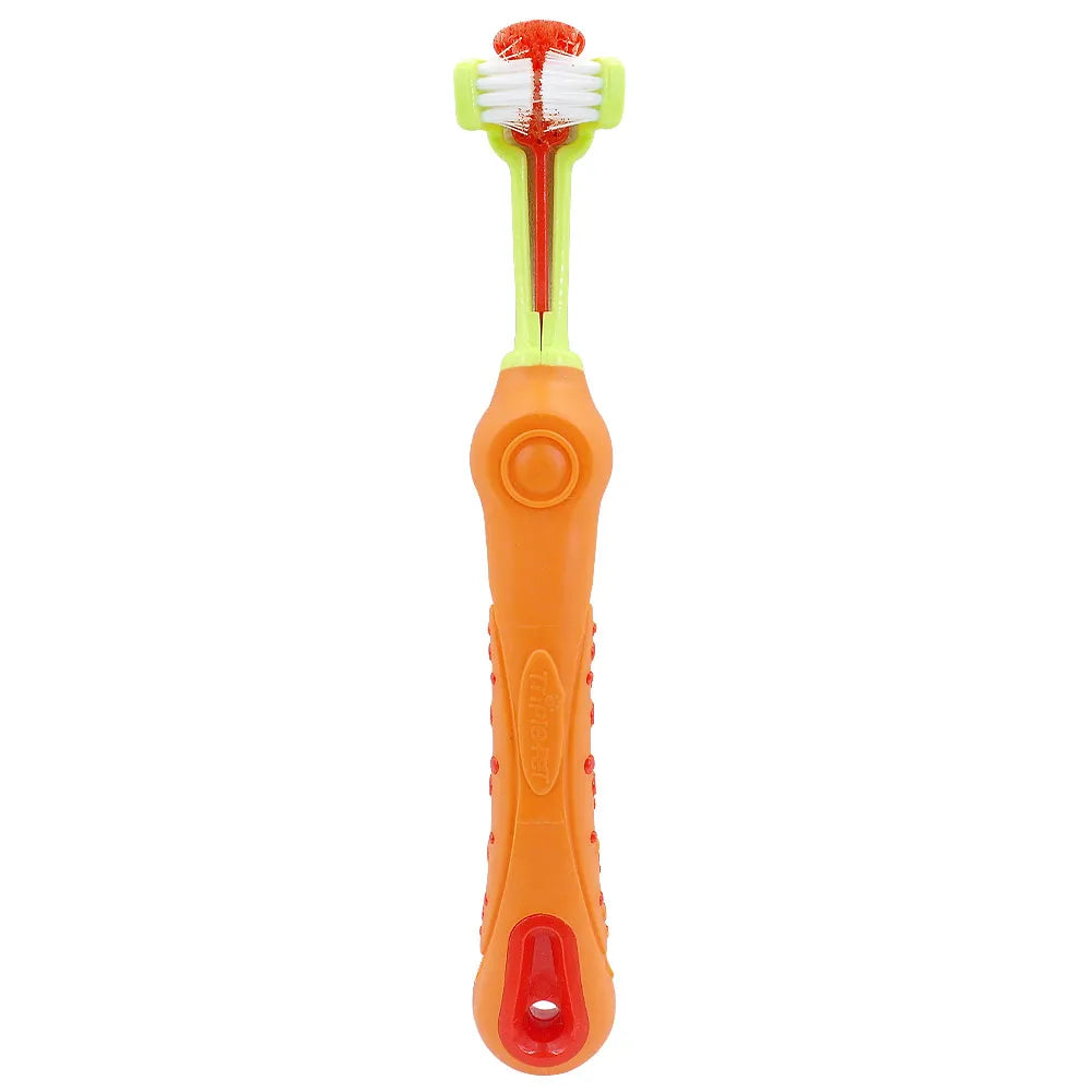 Three-Sided Rubber Toothbrush