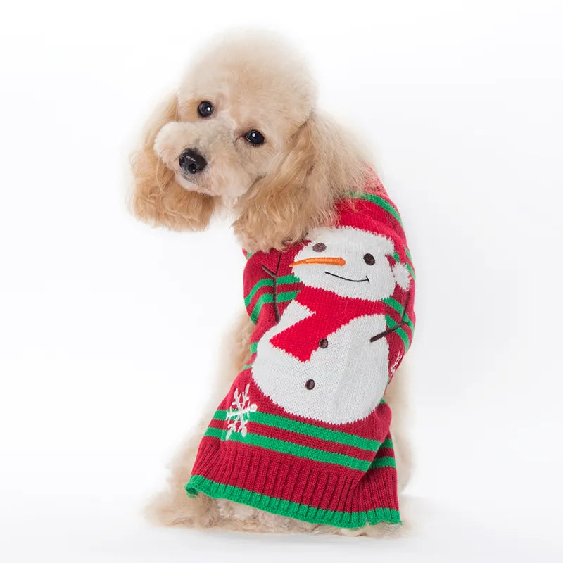 Christmas Striped Dog Shirt in Stripe Style