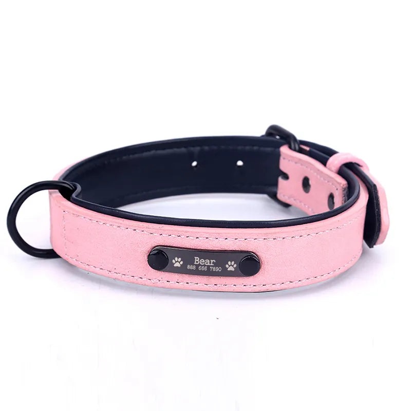 Adjustable Personalized Leather Collar